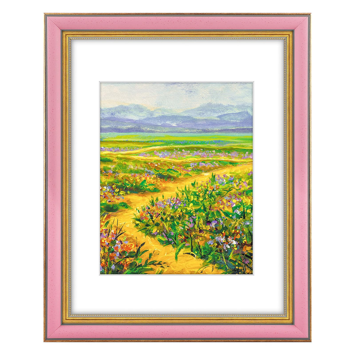 Golden State Art,8x10 Ornate Picture Frame Holds 5x7 Photo,Green Gold
