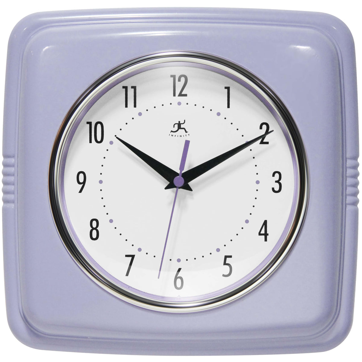Infinity Instruments Retro Wall Clock for Living Room – Silent