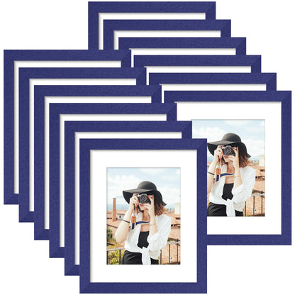 Picrit 8x10 Picture Frame Set of 12, Modern Gallery Wall Frames, Black