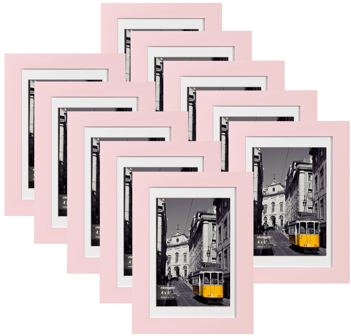 eletecpro 8x10 Picture Frames, Acrylic Cover, Black, Set of 10