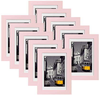 eletecpro 8x10 Picture Frames, Acrylic Cover, Black, Set of 10