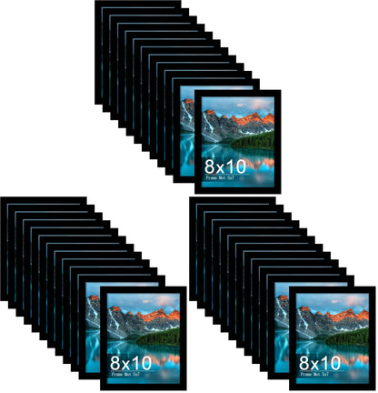 Picrit 8x10 Picture Frame Set of 12, Modern Gallery Wall Frames, Black