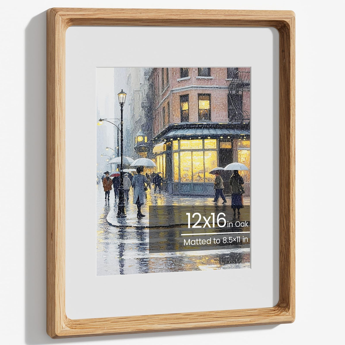 11x14 Picture Frame, Walnut Wooden Picture Frames for Wall Matted 8x10