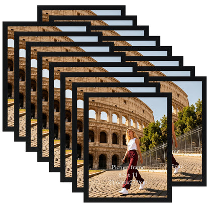 Giftgarden 5x7 Picture Frame Set of 18, Lightweight 5 by 7 Frames Bulk for Gallery Wall Photo Hanging and Tabletop Display, Black