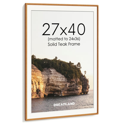 Dreamland 8x10 Picture Frame, USA-Sourced Oak Wood Photo Frames with HD Tempered Glass, 8 x 10 Wooden Frame Matted to 5 x 7, 8x10 Frames Handcrafted Rounded Corner for Tabletop or Wall Display