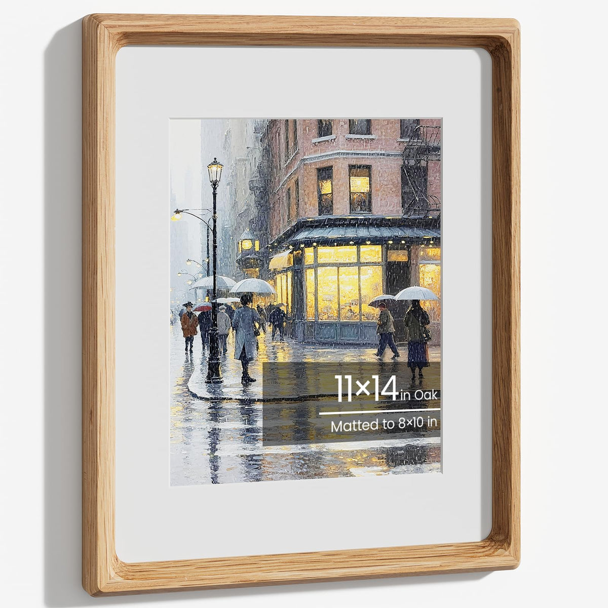 11x14 Picture Frame, Walnut Wooden Picture Frames for Wall Matted 8x10