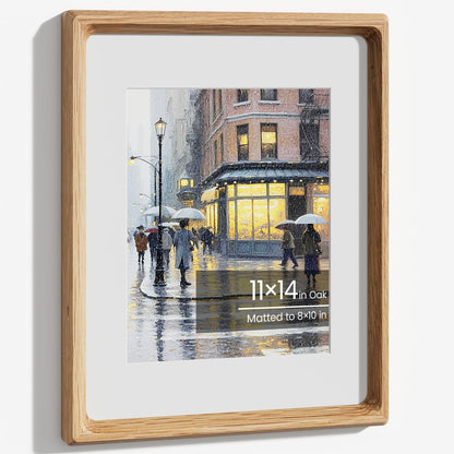 11x14 Picture Frame, Walnut Wooden Picture Frames for Wall Matted 8x10