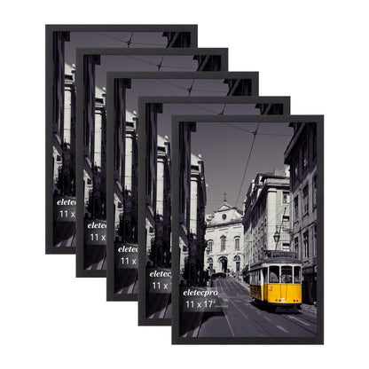 eletecpro 8x10 Picture Frames, Acrylic Cover, Black, Set of 10