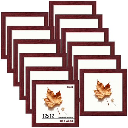 Picrit 8x10 Picture Frame Set of 12, Modern Gallery Wall Frames, Black