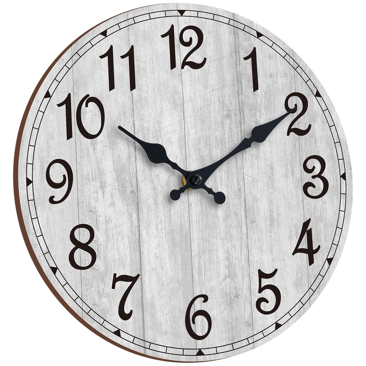 8 Inch Wall Clock, Silent Battery Operated Analog Clock, Blue