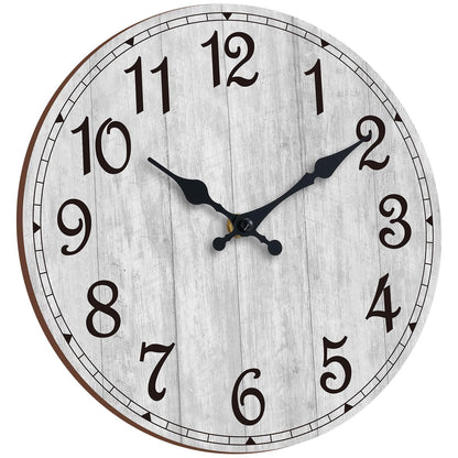 8 Inch Wall Clock, Silent Battery Operated Analog Clock, Blue