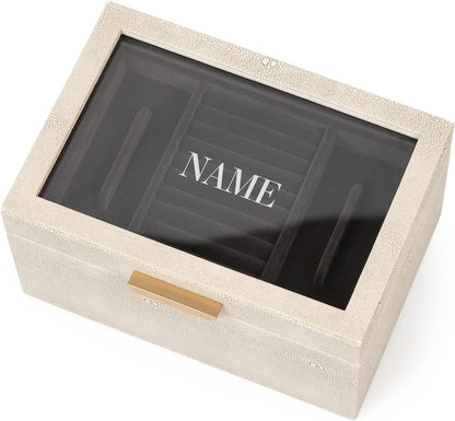 CASE ELEGANCE Monogrammed Petite 3-Tier Jewelry Box - Display Case