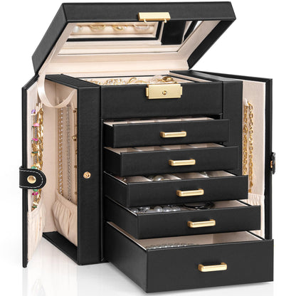 AKOZLIN 4-Tier Jewelry Box 3 Drawers Jewelry Storage Organizer for Women