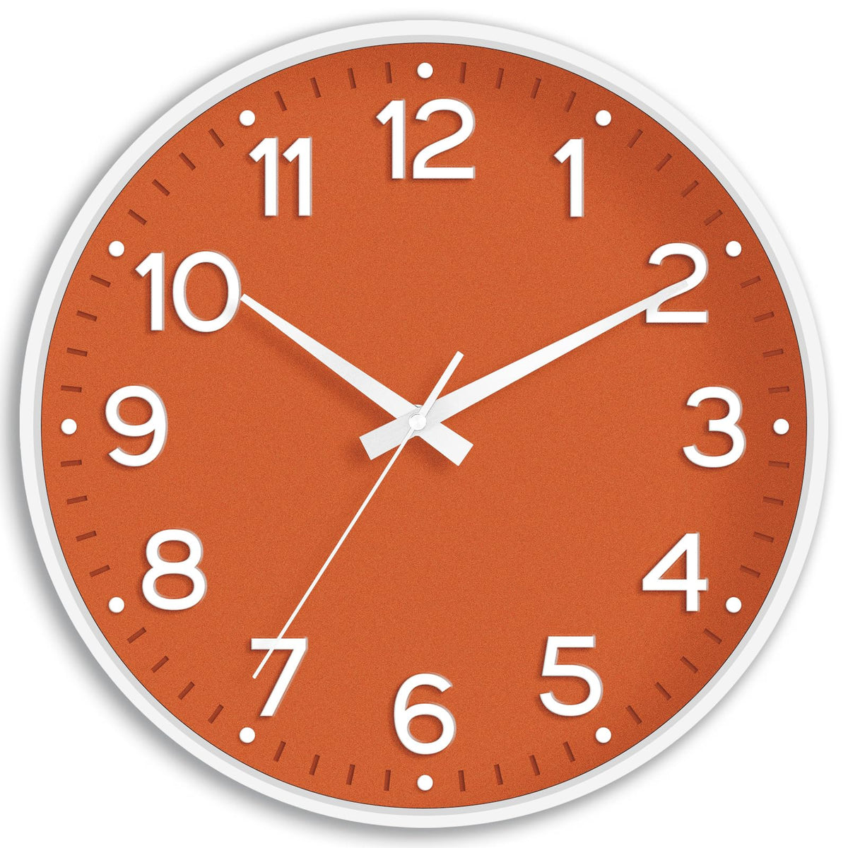 Roymnie 14 Inch Wall Clock Battery Operated Silent Non Ticking Green Analog