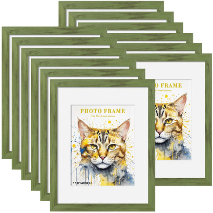 Picrit 8x10 Picture Frame Set of 12, Modern Gallery Wall Frames, Black