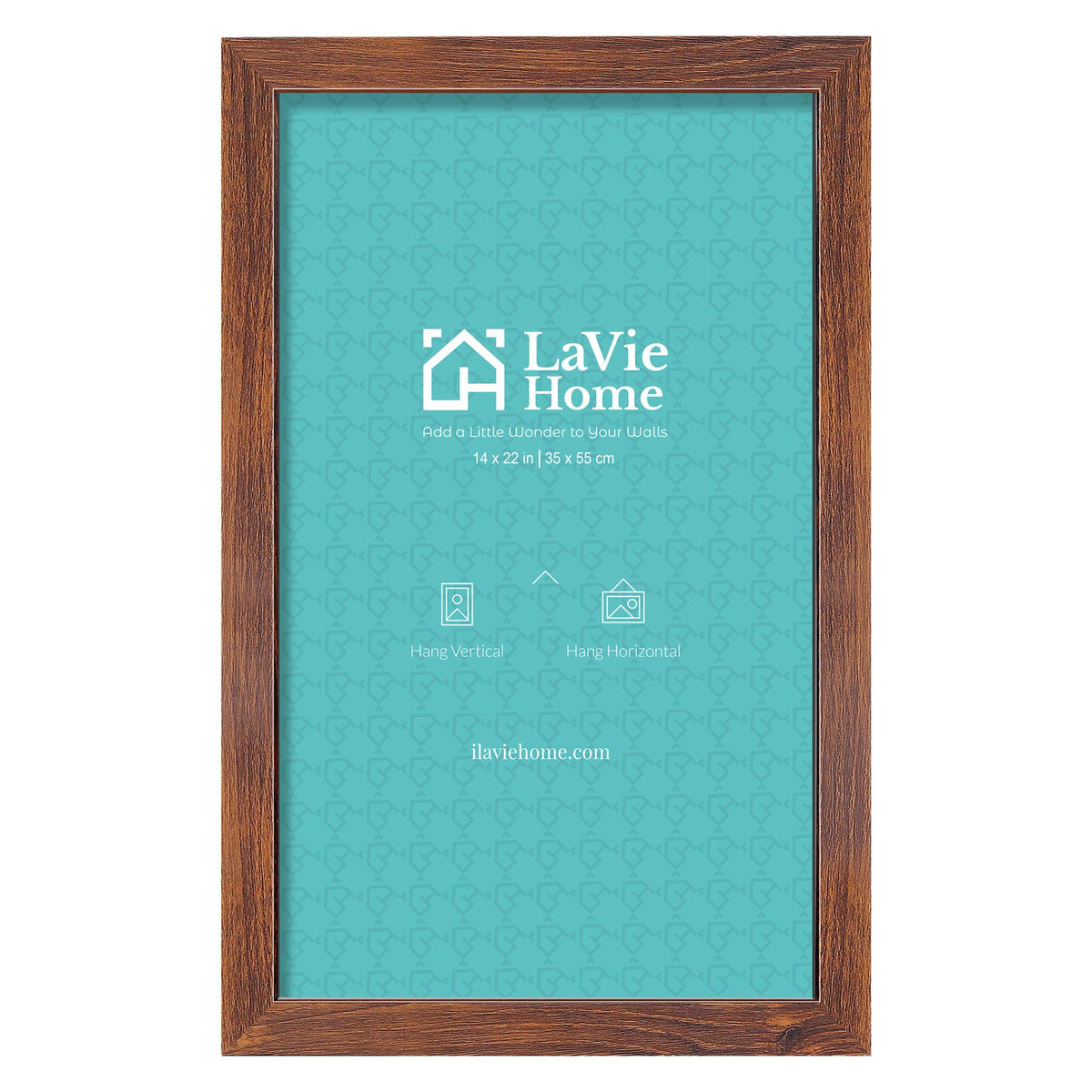 LaVie Home 14x18 Picture Frame Black Poster Frame,Display Pictures 12x16 with Mat or 14x18 Without Mat, Stable and Sturdy Frame and Polished Plexiglass, Horizontal and Vertical Format of The Walls