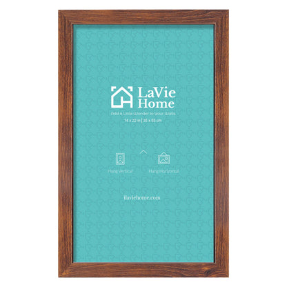 LaVie Home 14x18 Picture Frame Black Poster Frame,Display Pictures 12x16 with Mat or 14x18 Without Mat, Stable and Sturdy Frame and Polished Plexiglass, Horizontal and Vertical Format of The Walls