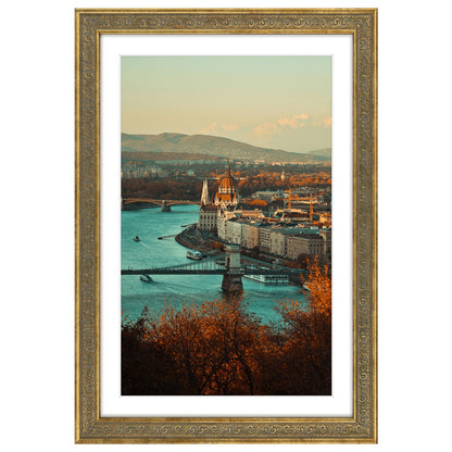 Golden State Art 11x14 Bronze Photo Frame White Mat for 8x10 Real Glass
