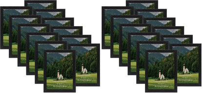 HORLIMER 8x10 Picture Frame Set of 15, Black Picture Frames Display 8 by 10 Photo for Wall or Tabletop