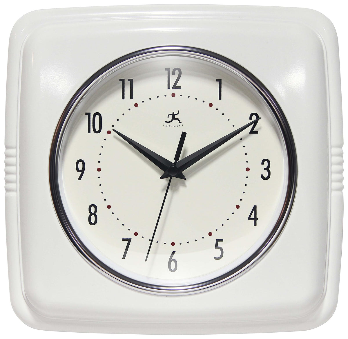 Infinity Instruments Retro Wall Clock for Living Room – Silent