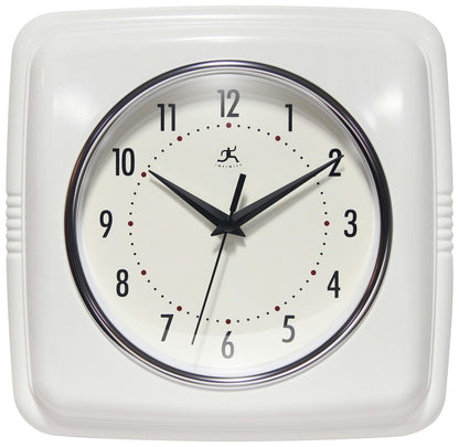 Infinity Instruments Retro Wall Clock for Living Room – Silent