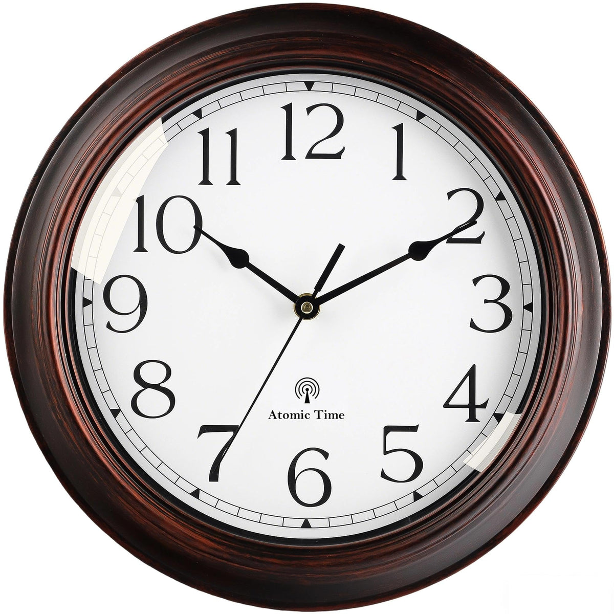 KECYET 8.5" Wall Clock with Thermometers Vintage Silent Battery Operated