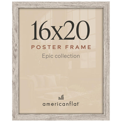 Americanflat 16x20 Poster Frame - Engineered Wood - Black