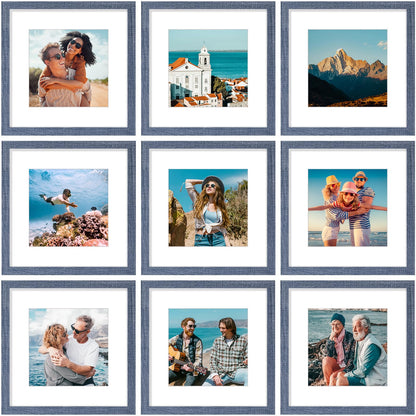 Vittanly 8x10 Picture Frames Set of 9 for Wall or Tabletop Display, Black