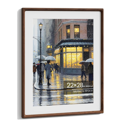 11x14 Picture Frame, Walnut Wooden Picture Frames for Wall Matted 8x10