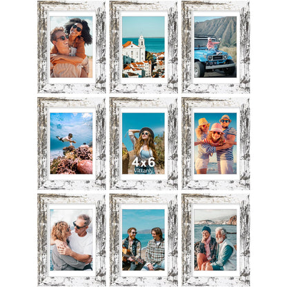 Vittanly 8x10 Picture Frames Set of 9 for Wall or Tabletop Display, Black