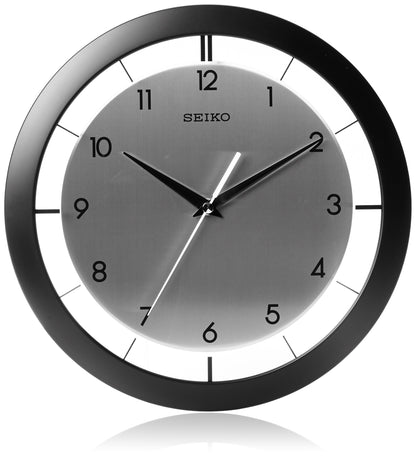 SEIKO QXA520WLH Metal Non Ticking Wall Clock, White, 11 Inch