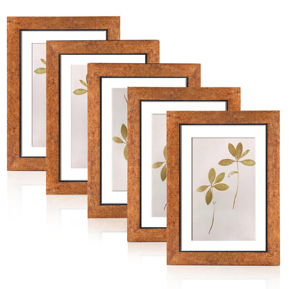 Fixwal 5x7 Picture Frame Set of 5 with Tempered Glass, Multicolor