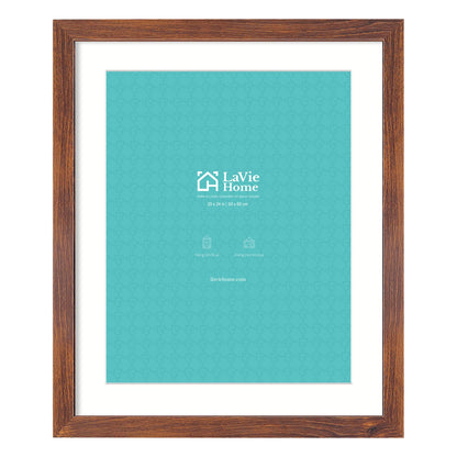 LaVie Home 14x18 Picture Frame Black Poster Frame,Display Pictures 12x16 with Mat or 14x18 Without Mat, Stable and Sturdy Frame and Polished Plexiglass, Horizontal and Vertical Format of The Walls