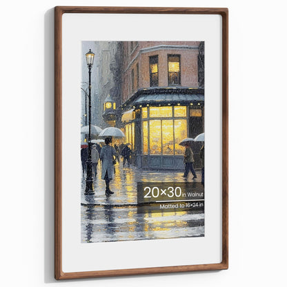 11x14 Picture Frame, Walnut Wooden Picture Frames for Wall Matted 8x10