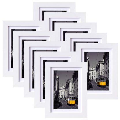 eletecpro 8x10 Picture Frames, Acrylic Cover, Black, Set of 10