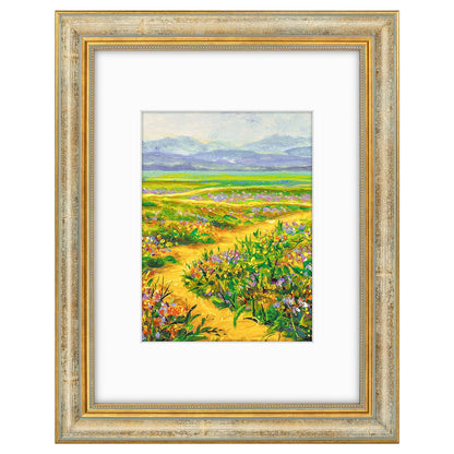 Golden State Art,11x14 Ornate Picture Frame Holds 8x10 Photo,Green Gold
