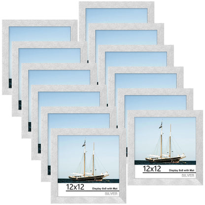 Picrit 8x10 Picture Frame Set of 12, Modern Gallery Wall Frames, Black