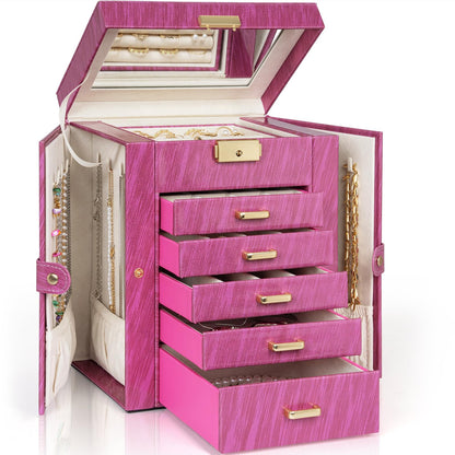 AKOZLIN 4-Tier Jewelry Box 3 Drawers Jewelry Storage Organizer for Women