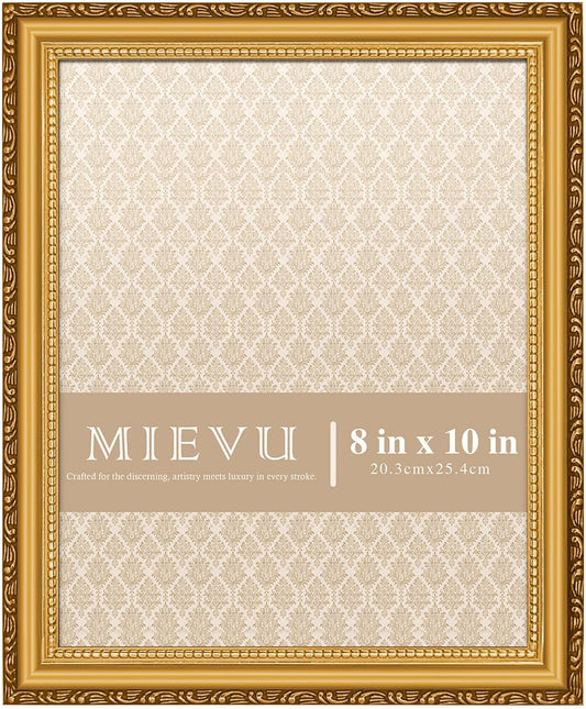 8x10 Picture Frame Gold, Ornate Vintage Photo Frame, Wall or Tabletop