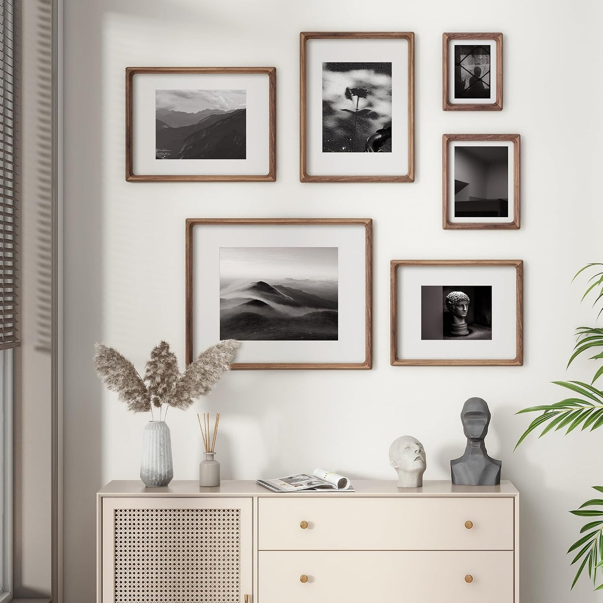 Picture Frame, USA-Sourced Hardwood Photo Frame, Walnut, 11x14