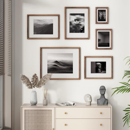 Picture Frame, USA-Sourced Hardwood Photo Frame, Walnut, 11x14
