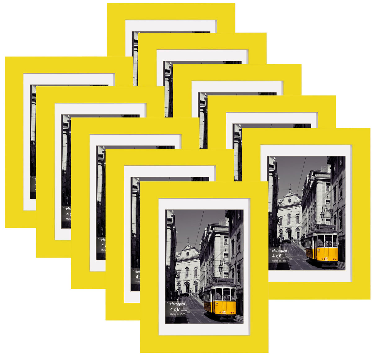 eletecpro 8x10 Picture Frames, Acrylic Cover, Black, Set of 10