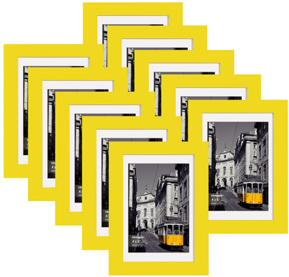 eletecpro 8x10 Picture Frames, Acrylic Cover, Black, Set of 10
