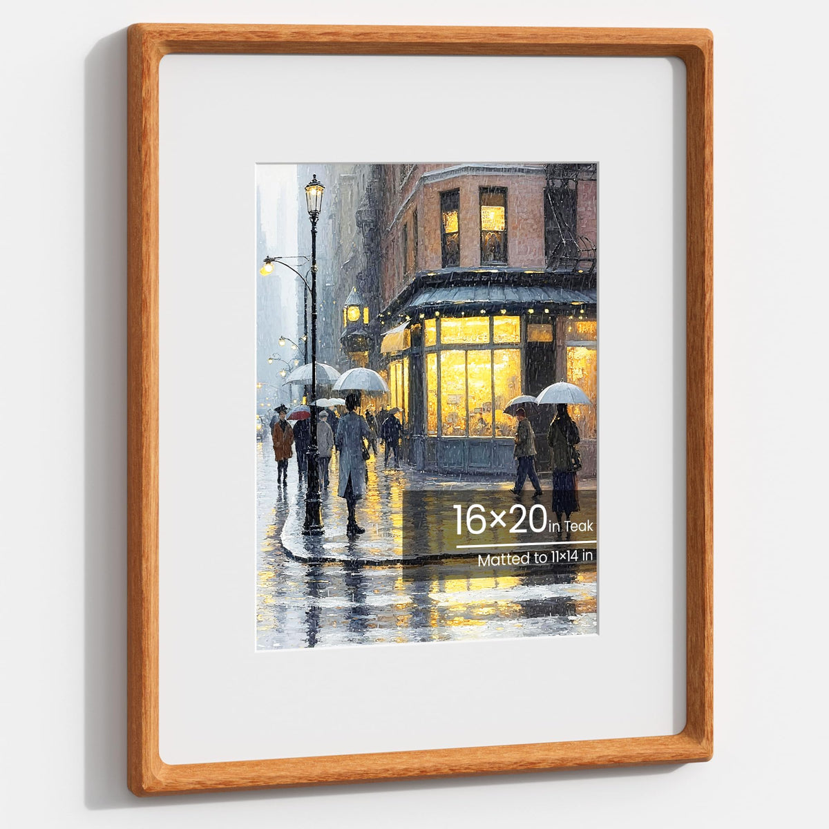 11x14 Picture Frame, Walnut Wooden Picture Frames for Wall Matted 8x10