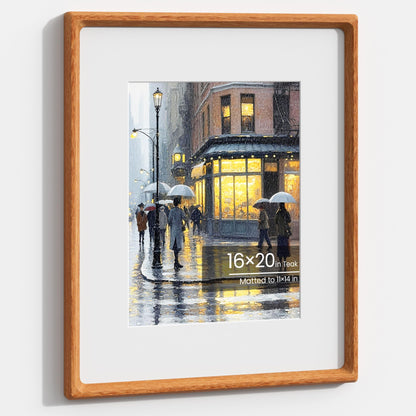 11x14 Picture Frame, Walnut Wooden Picture Frames for Wall Matted 8x10