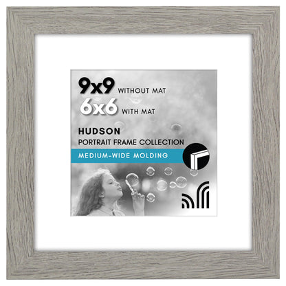 Americanflat 22x28 Poster Frame - Matted to 18x24 - Engineered Wood - Black