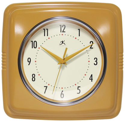 Infinity Instruments Retro Wall Clock for Living Room – Silent