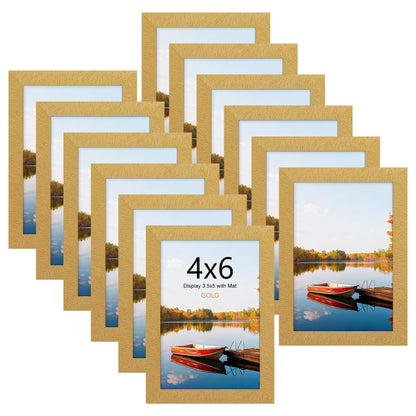Picrit 8x10 Picture Frame Set of 12, Modern Gallery Wall Frames, Black
