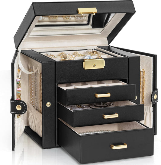 AKOZLIN 4-Tier Jewelry Box 3 Drawers Jewelry Storage Organizer for Women