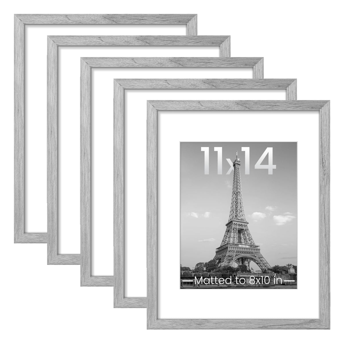 upsimples 8x10 Picture Frames, Gallery Wall Frames Set of 5, Black